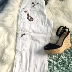 💙3 FOR 30💙ALLEN SCHWARTZ Embellished White Crops